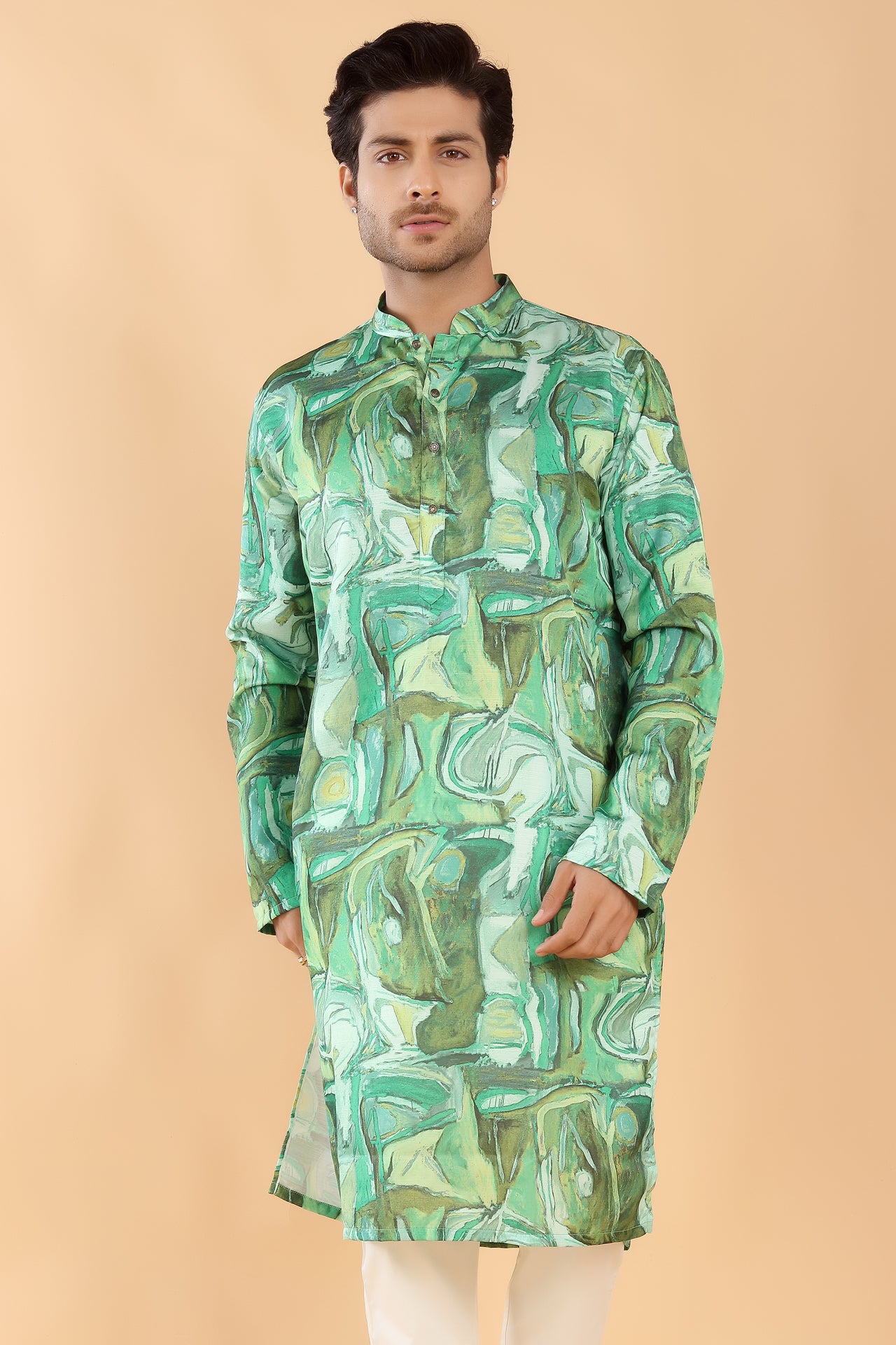 Green Whirl Kurta