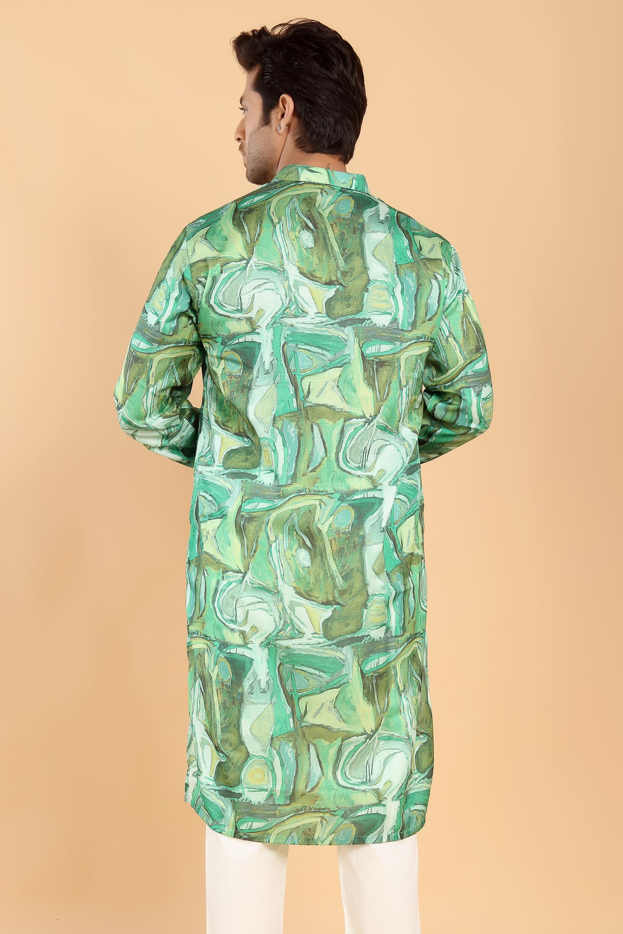 Green Whirl Kurta