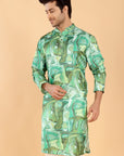 Green Whirl Kurta