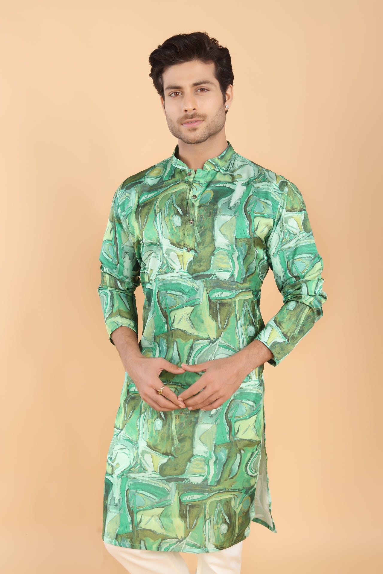 Green Whirl Kurta