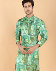 Green Whirl Kurta