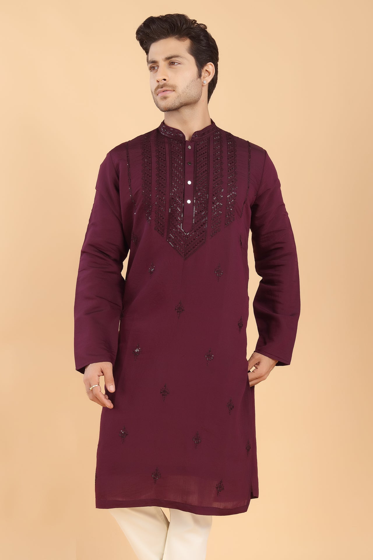 Maroon Noir Kurta