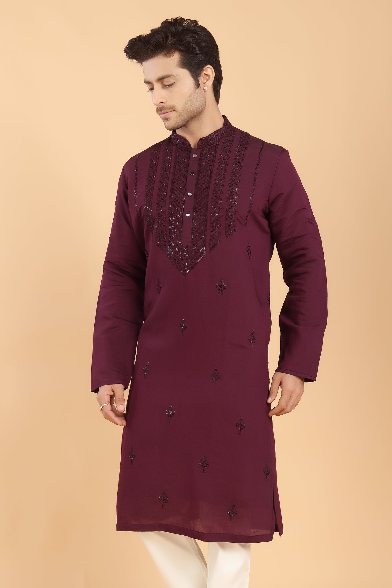 Maroon Noir Kurta