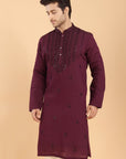 Maroon Noir Kurta