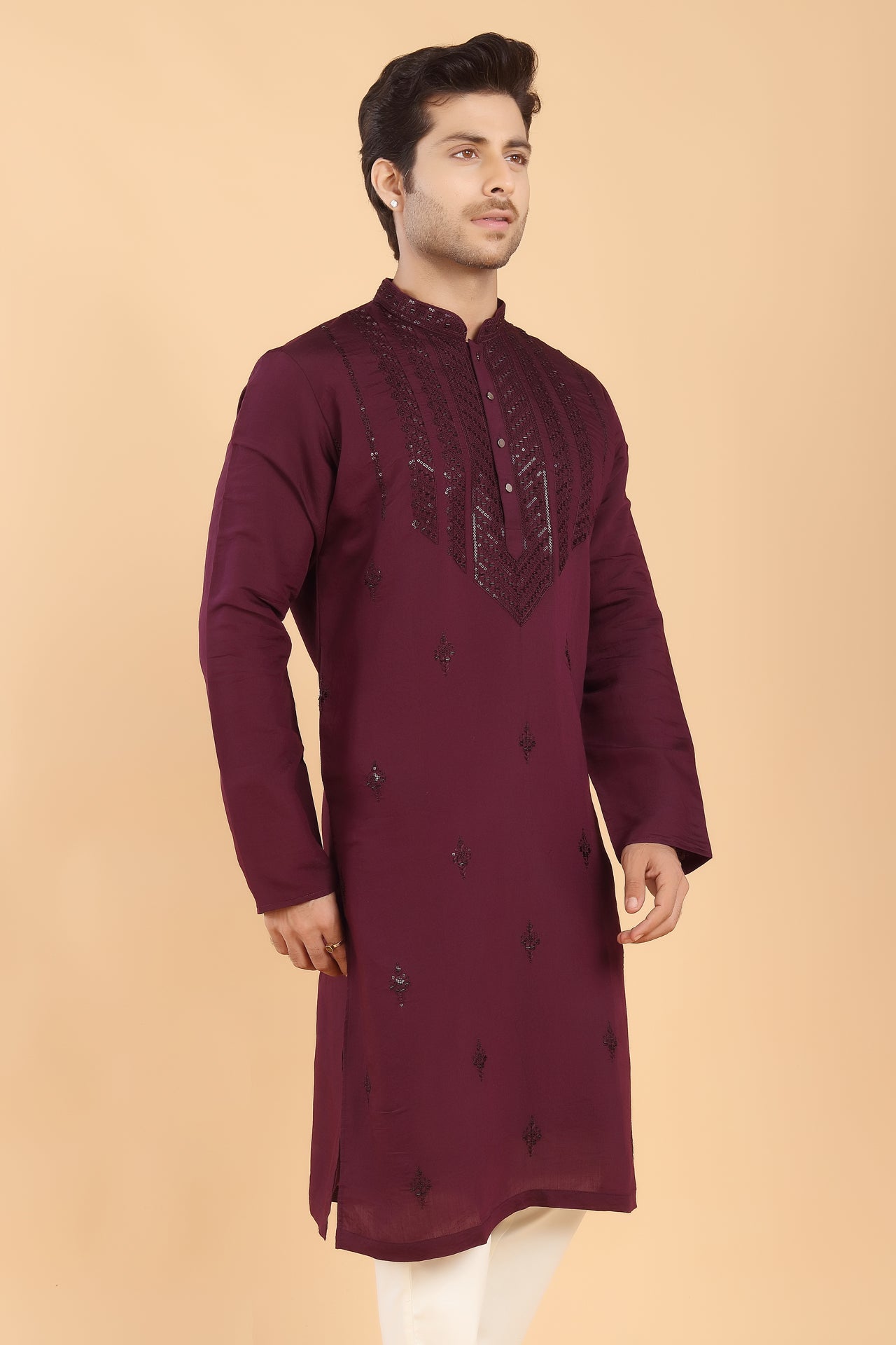 Maroon Noir Kurta