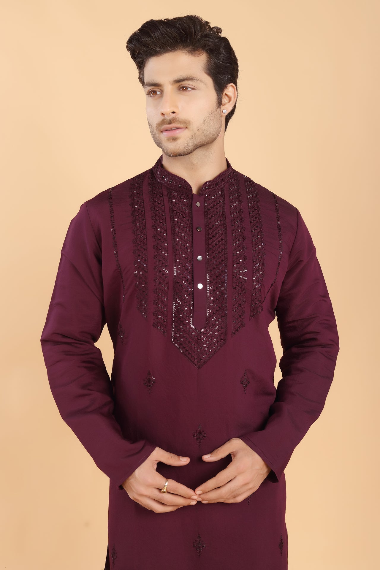 Maroon Noir Kurta