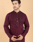 Maroon Noir Kurta