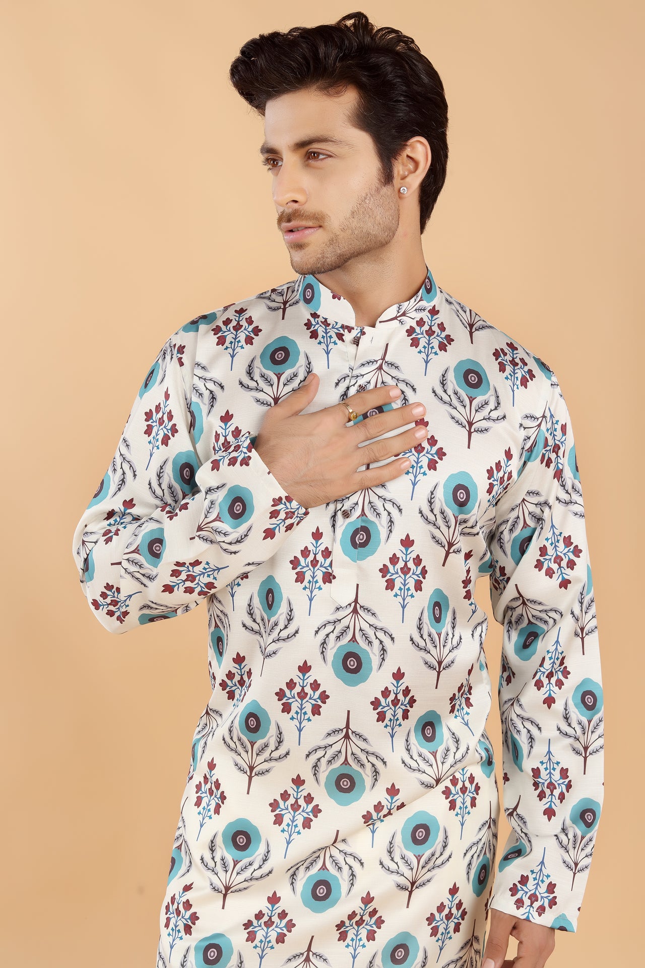 Ivory Aqua Kurta