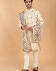 Fawn Kurta with Dupatta
