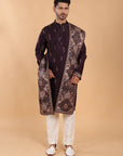 Deep Wine Kurta with Dupatta