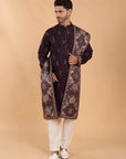 Deep Wine Kurta with Dupatta