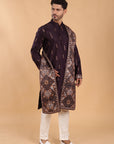 Deep Wine Kurta with Dupatta