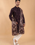 Deep Wine Kurta with Dupatta