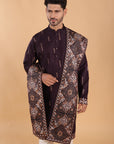 Deep Wine Kurta with Dupatta