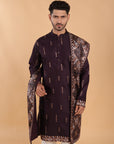 Deep Wine Kurta with Dupatta