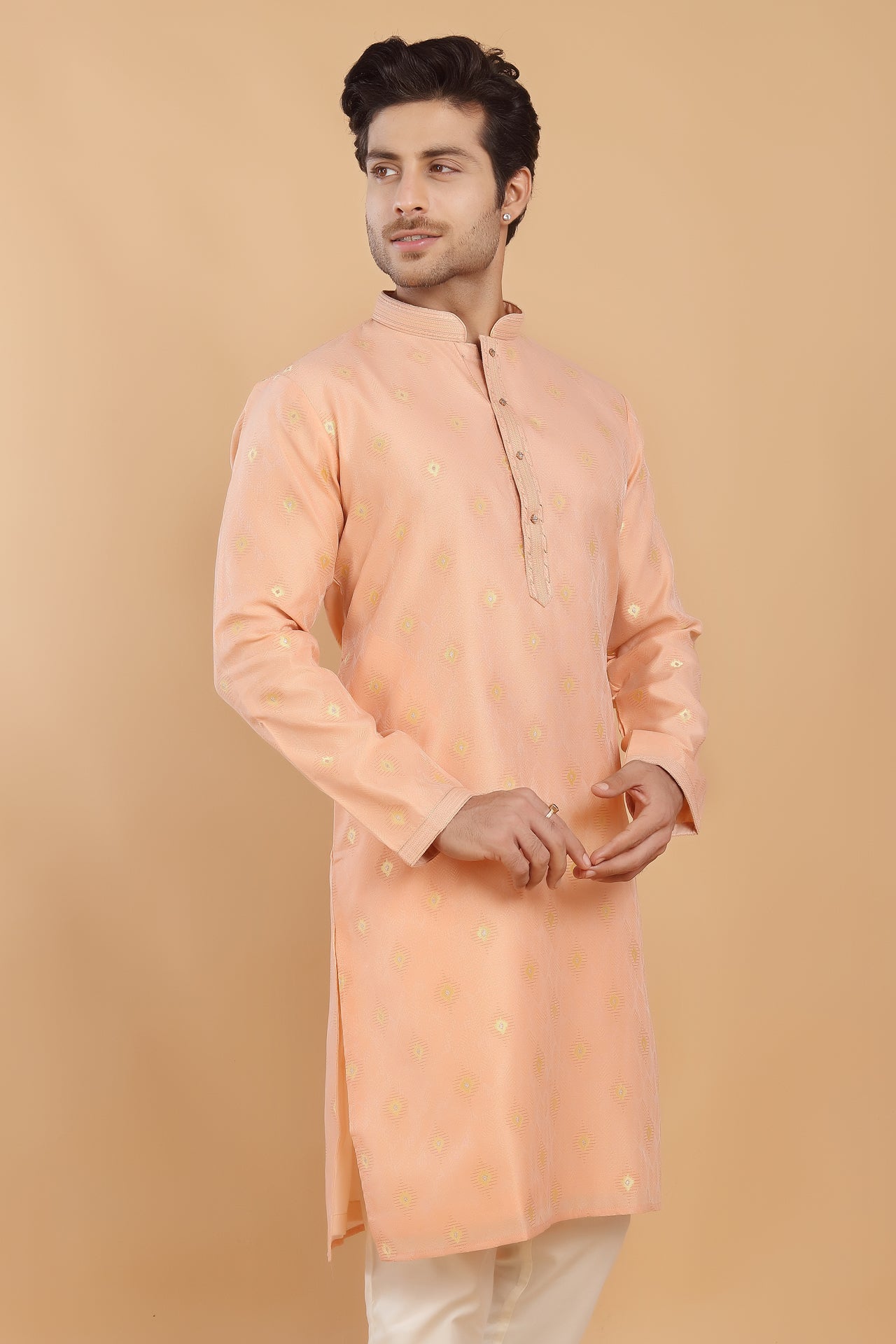 Gulab Brocade Kurta