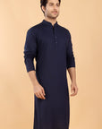 Navy Linen Kurta