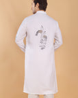 Monochrome Meadow Kurta