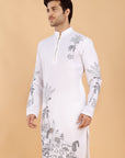 Monochrome Meadow Kurta