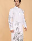 Monochrome Meadow Kurta
