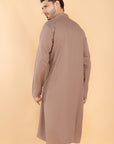 Brown Linen Kurta