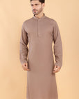 Brown Linen Kurta