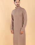 Brown Linen Kurta