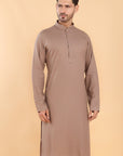 Brown Linen Kurta