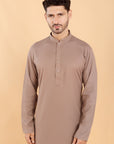 Brown Linen Kurta