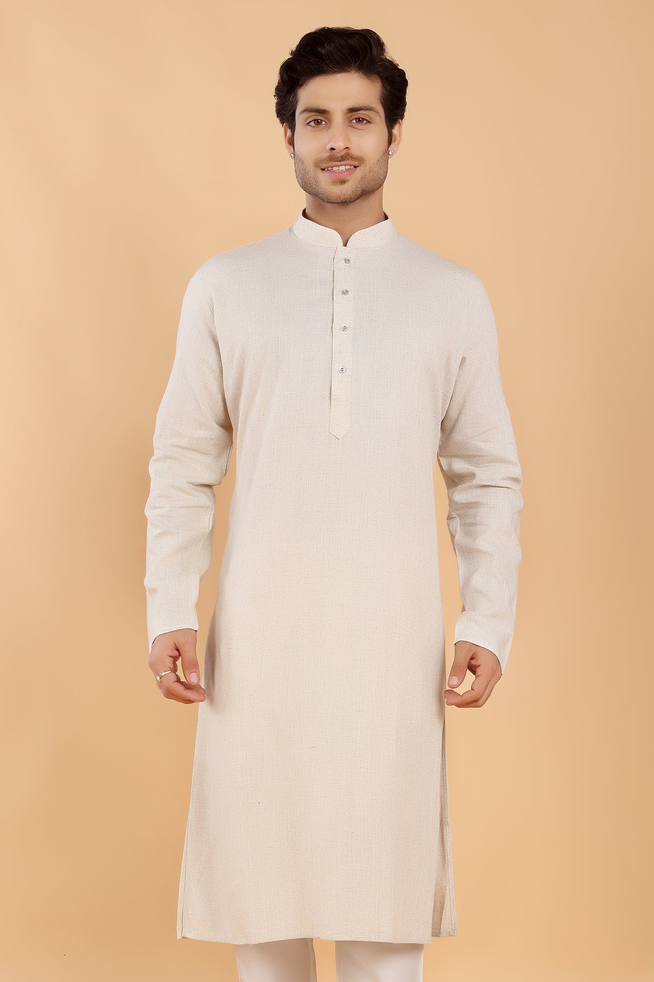 Ivory Linen Kurta