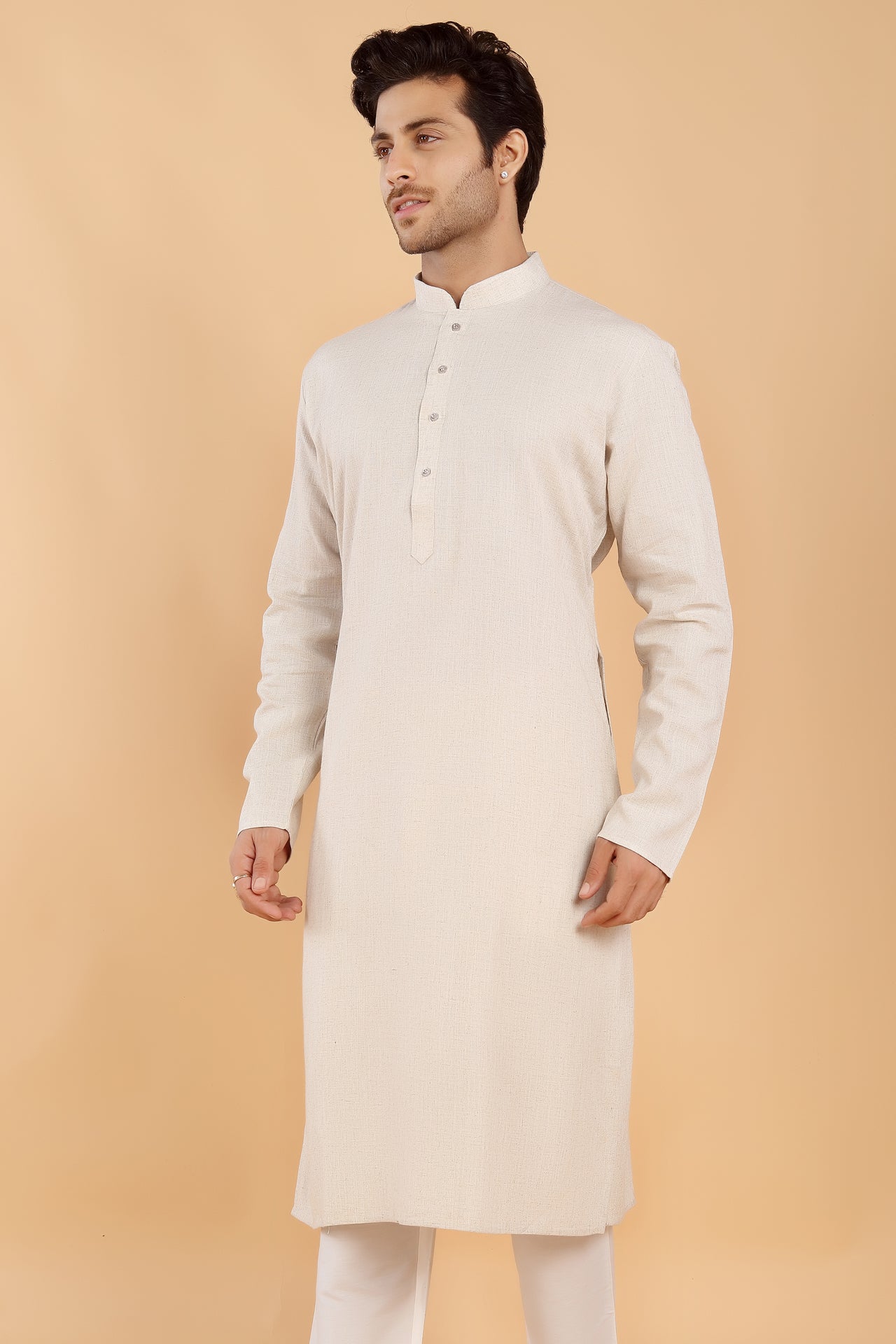 Ivory Linen Kurta