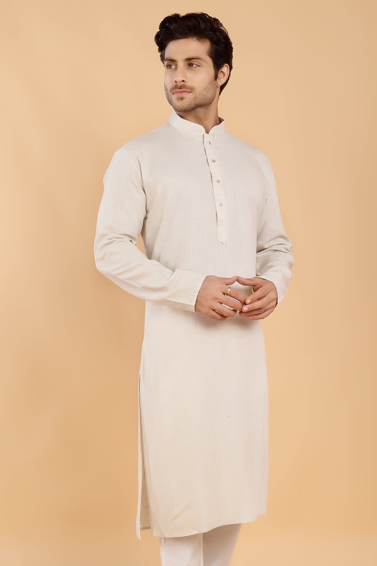 Ivory Linen Kurta