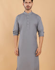Grey Linen Kurta