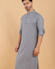 Grey Linen Kurta