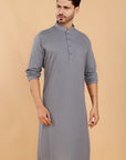 Grey Linen Kurta