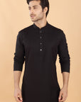Black Linen Kurta