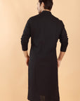 Black Linen Kurta