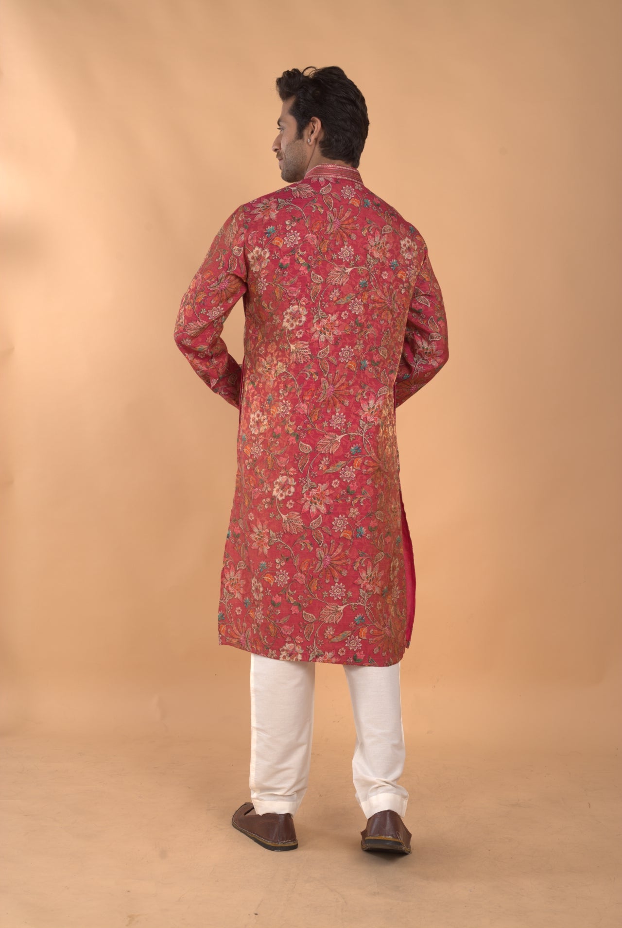 Crimson Bloom Kurta