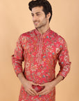 Crimson Bloom Kurta