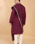 Deep Maroon Embroidered Kurta