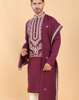 Deep Maroon Embroidered Kurta