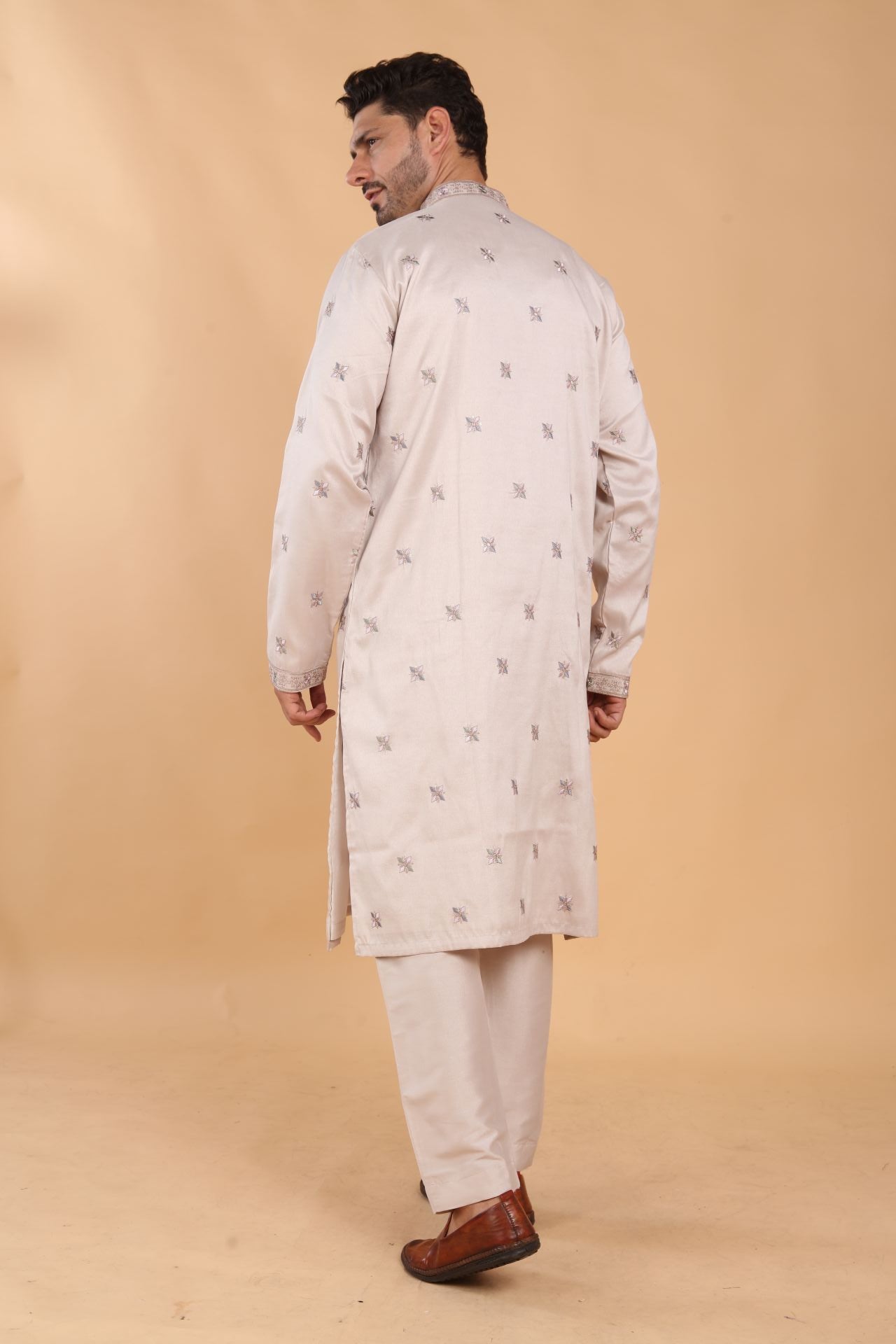 Champagne Kurta with That Subtle Spark