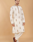 Beige Embroidered Kurta Set