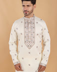 Ivory Kurta with That Subtle Spark