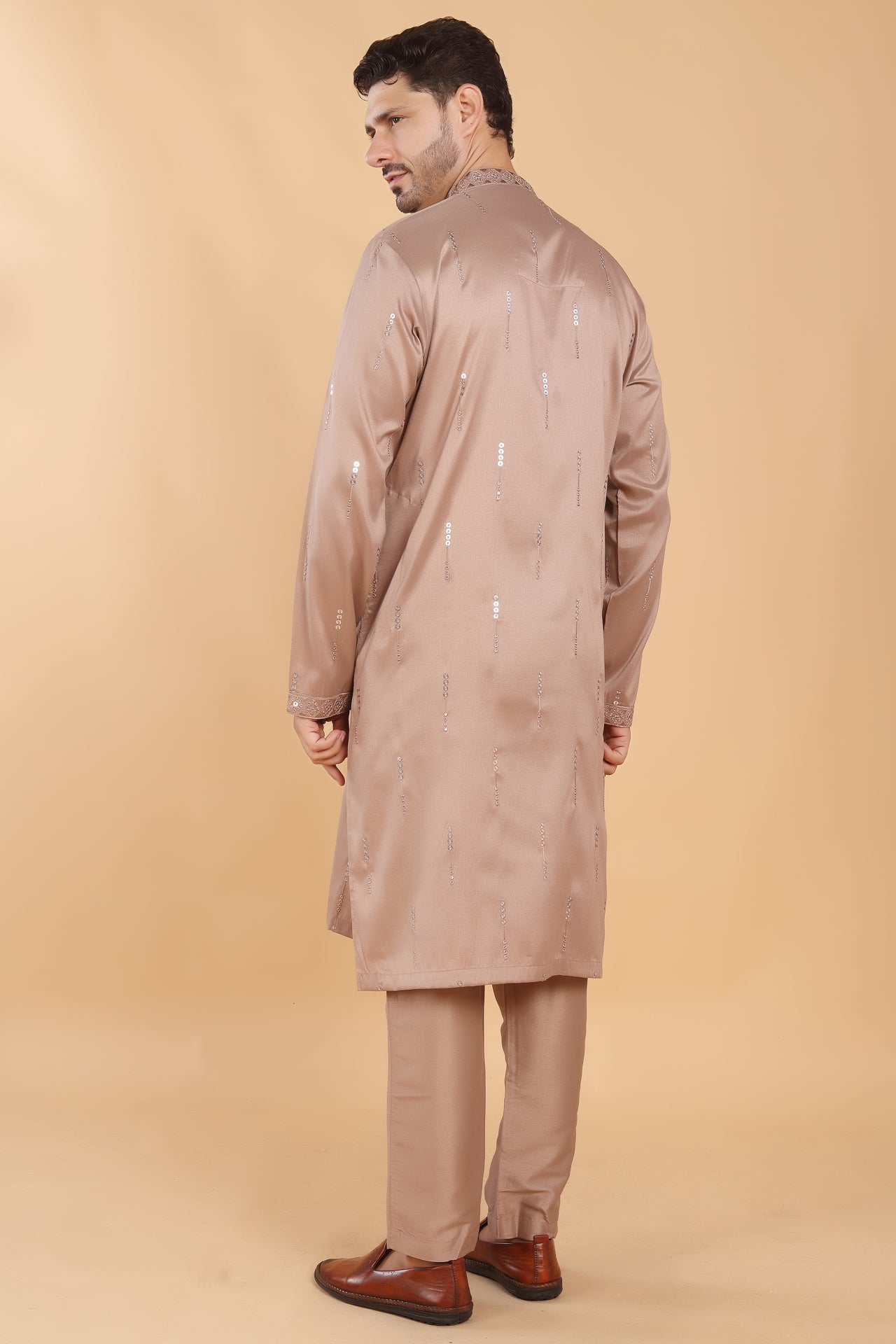 Brown Glaze Sequin Kurta Set