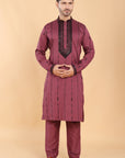Wine Bling Kurta Set