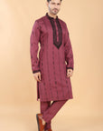 Wine Bling Kurta Set