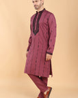 Wine Bling Kurta Set