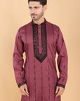 Wine Bling Kurta Set