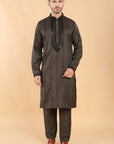 Midnight Olive Kurta Set